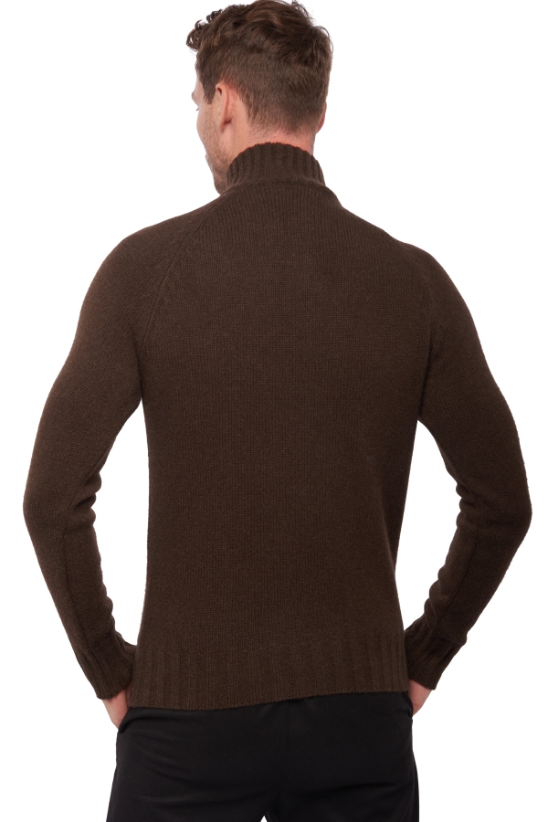 Cashmere & Yak men polo style sweaters howard natural marron paprika 3xl